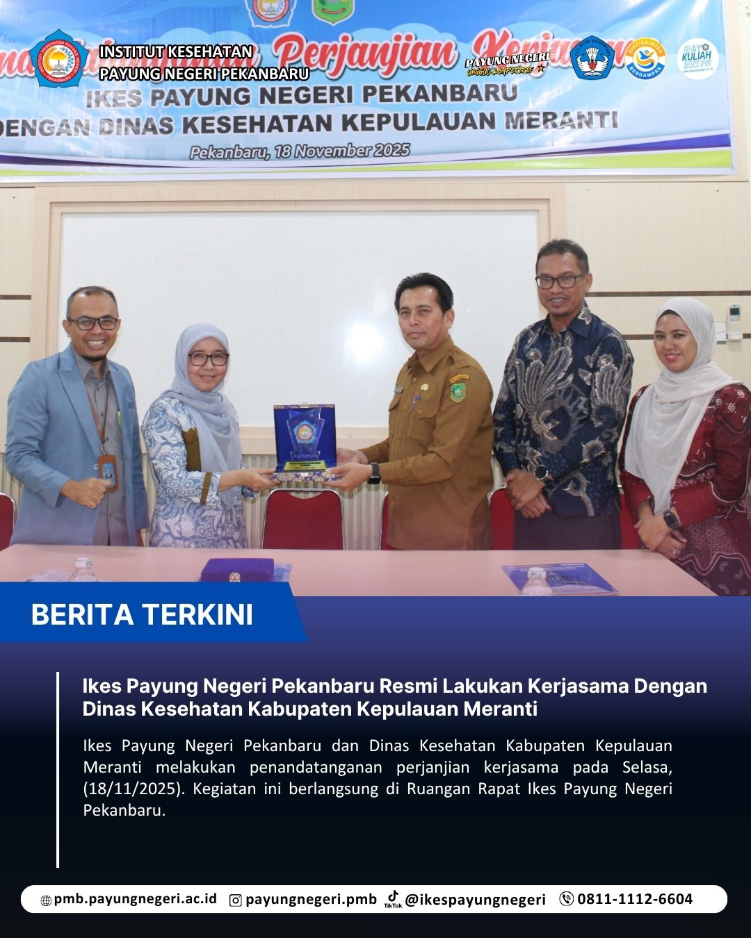 Ikes Payung Negeri Pekanbaru Resmi Lakukan Kerjasama Dengan Dinas Kesehatan Kabupaten Kepulauan Meranti 
